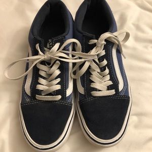 Old School Blue & White Vans